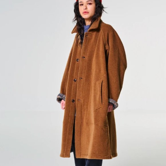 Girls of Dust Jackets & Blazers - Girls of Dust Army Trench Golf Wool Coat